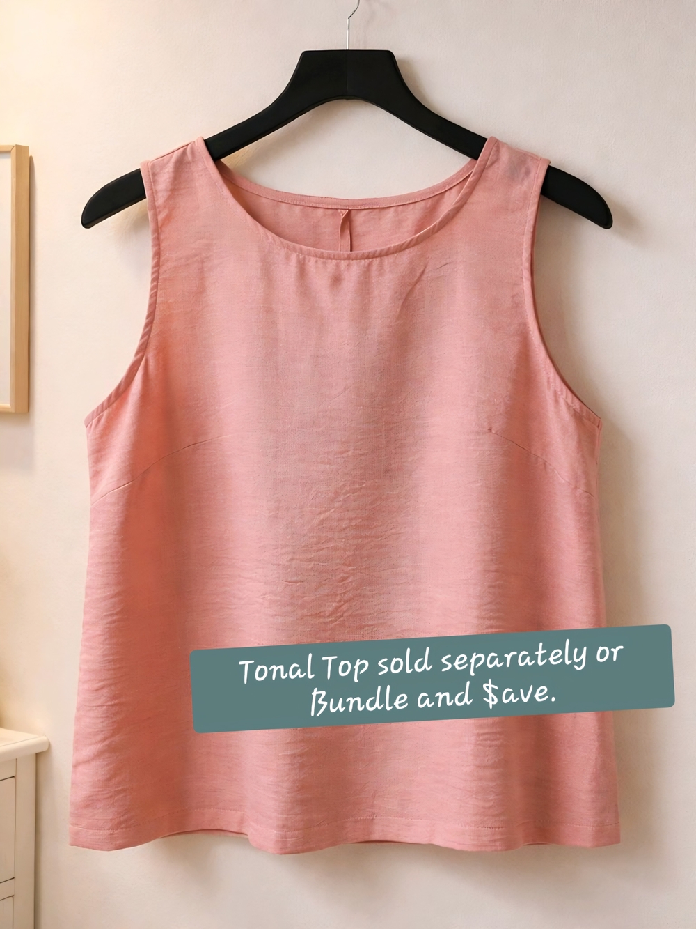 Sleeveless Tonal Pink Top